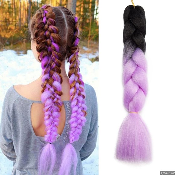 Jumbo Braid 24 Inches Synthetic Hair Ombre - Picture 4 of 6